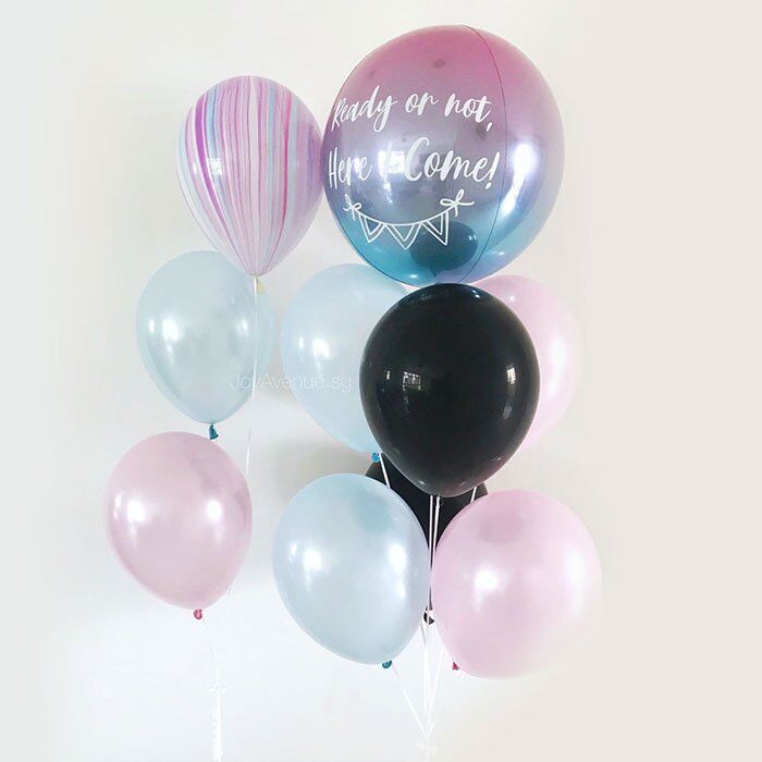 Gender Reveal Latex Balloon Side Bouquet - Image 2